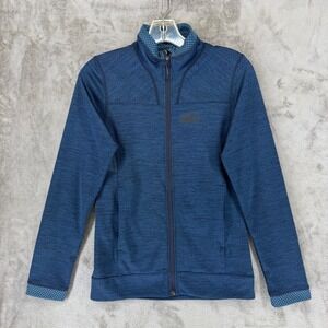 Millet Womens Blue Technical Full Zip Fleece Jacket Mock Neck Mesh Trim Size 4